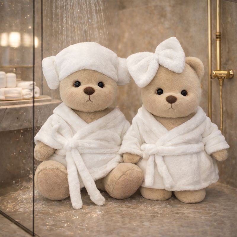 CoupleTeddy Shower Teddy Bear | Handmade Stuffed Animal Gift